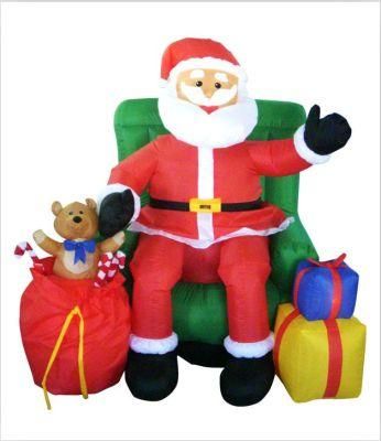 Boyi Large Inflatable Santa with Gifts Boxes for Christmas Yard Decoration