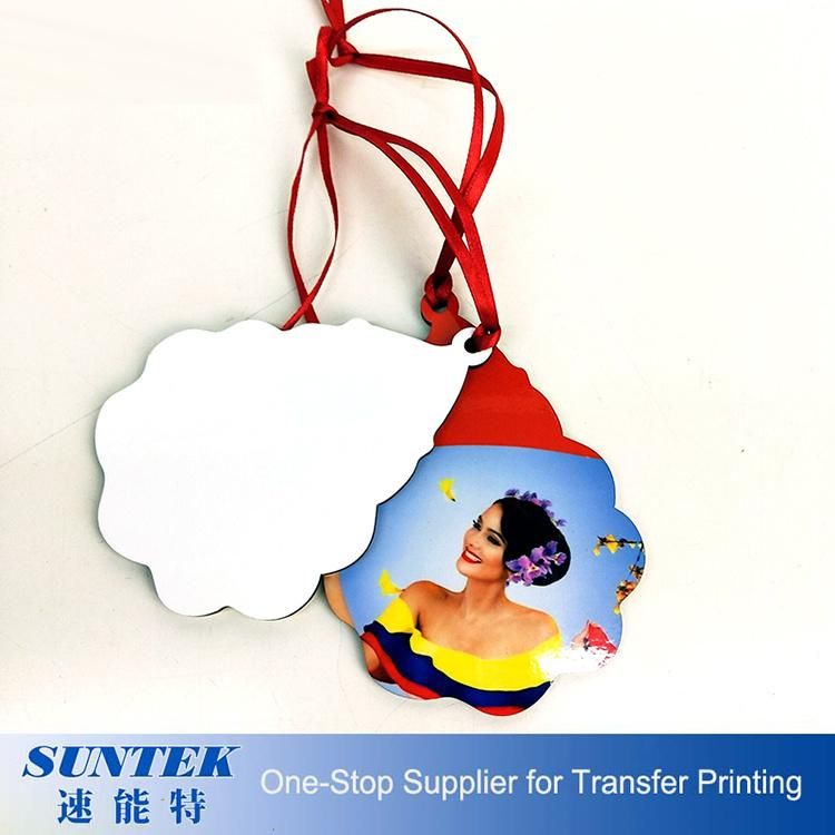 2020 New Christmas Ornament Wooden Sublimation Ornament Xmas Ornament Blank MDF Double Sided Decorations