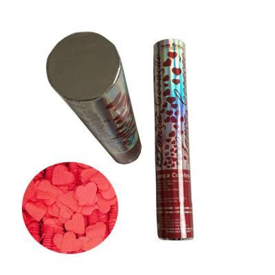 Top Quality Red Silver Gold Heart Confetti Air Compressed Disposable Confetti Cannon Showsea Party Popper Gun
