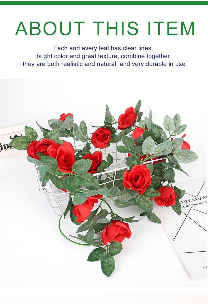 Christmas Wedding Party Decoration Floral Artificial Simulation Garland Wreath Pink Wreath Christmas Wreath for Home Door Usage