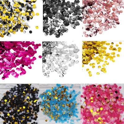 Paper Glitter Round Tissue Confetti Circle Table Confetti for Wedding Birthday Push Confetti Party Decoration