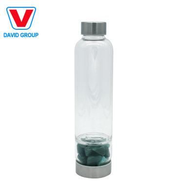 2021 New Style High Quality Customized Health Crystal Drinking Bottle Glass Water Bottle