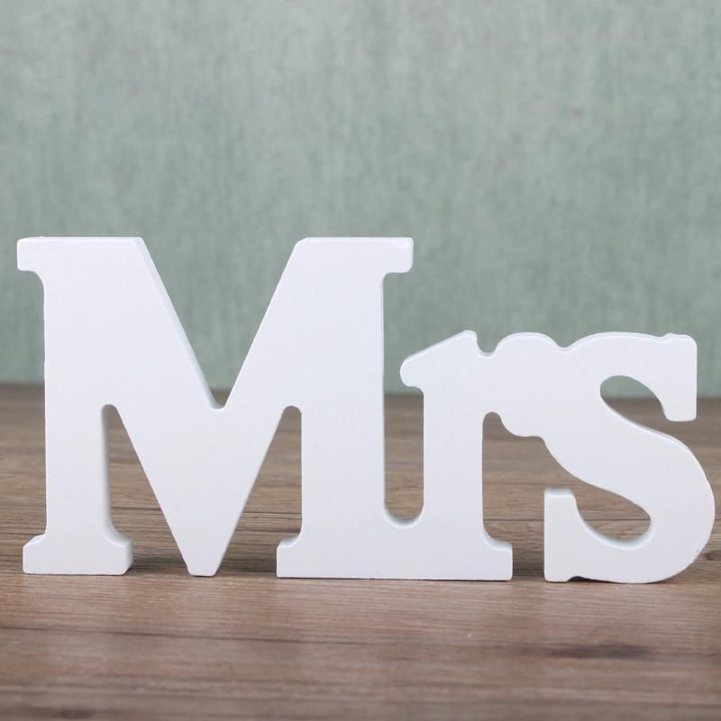 Mr& Mrs Signs Letters Wedding Supplies Wooden Alphabet Ornaments