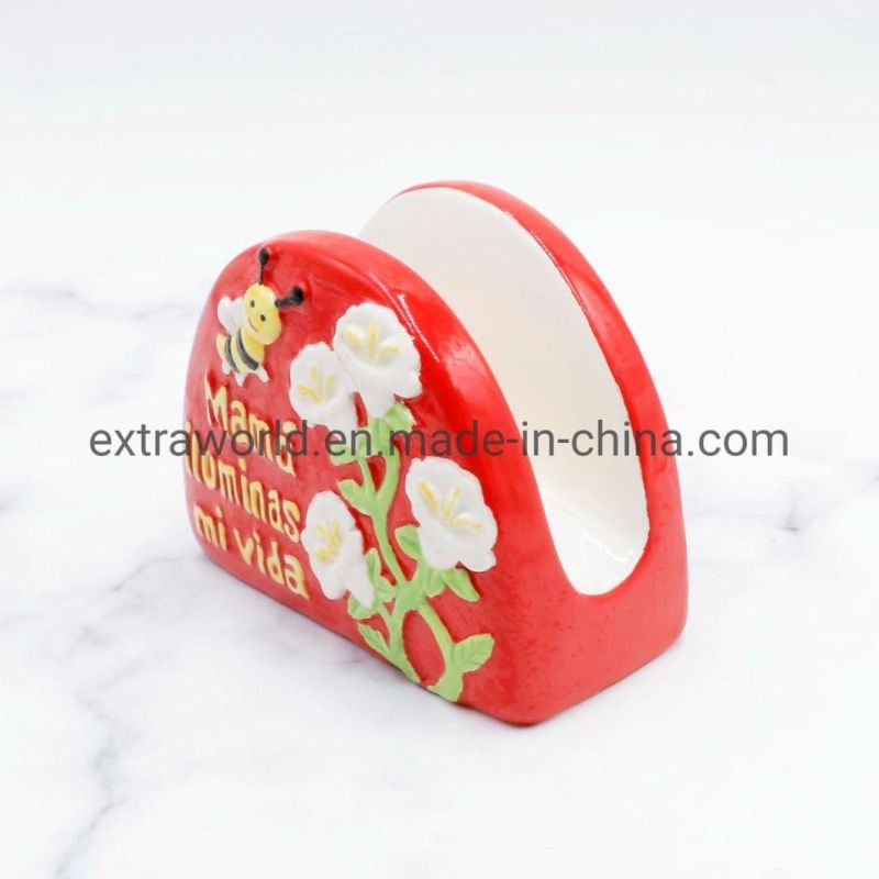 Custom Wholesale Ceramic Napkin Holder for Mother Day Gift