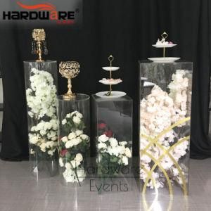 Events Customized Size Fancy Clear Acrylic Crystal Acrylic Wedding Flower Stand