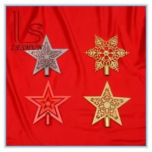 Decorative Gold Christmas Tree Topper Star for Christmas Home Office Ornament