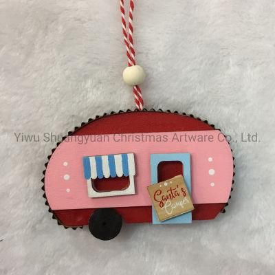 Christmas Wooden Car Decor for Holiday Wedding Party Decoration Supplies Hook Ornament Craft Gifts