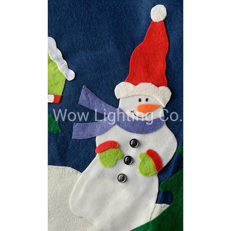 Snowman Christmas Tree Skirt Decoration, 90 Cm - Regular, Blue