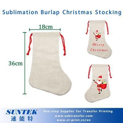 Sublimationi Christmas Socks Blank Christmas Linen Stocking
