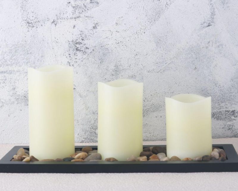 Flameless LED Wax Pillar Candle for Home Decor