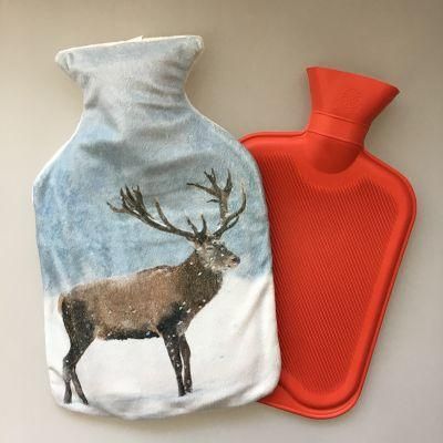 Colorized Printing Short Plush Cover for Hot Water Bottle