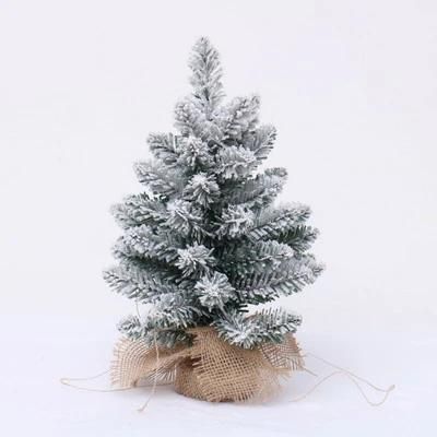 48cm Artificial Green PVC Mini Tree with Flocking Decorate