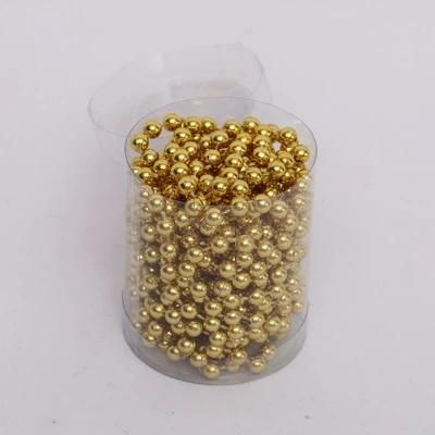 High Quality Gold Color 8mm*2.5m Round PS Material Bard Garland