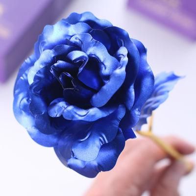 Galaxy Rose Artificial Rose Starry Sky 24 Gold Plated Rose Gold Foil Rose Flowers Valentine&prime; Day Gift