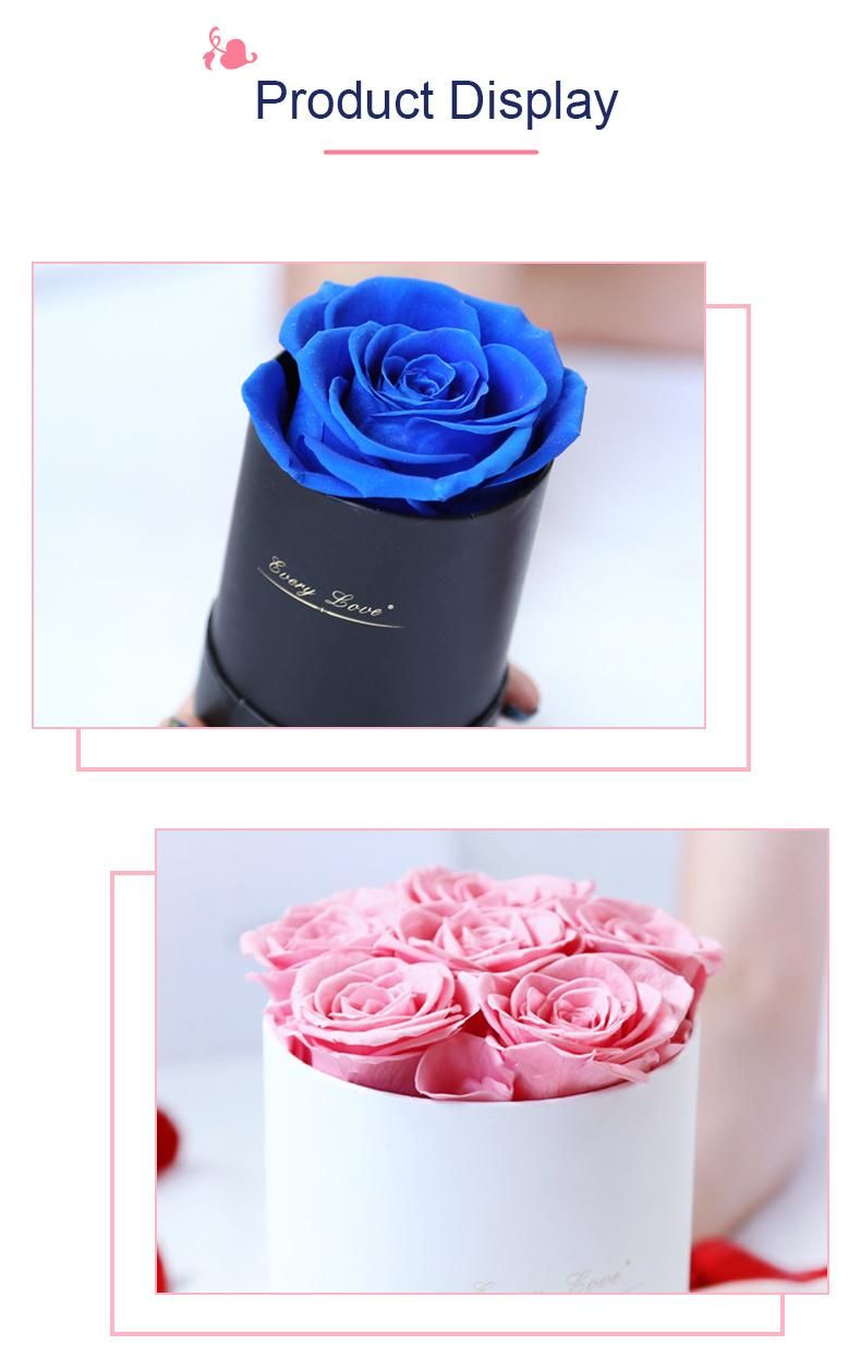 Eternal Rose- Preserved Flower Rose Handmade Fresh Flower Rose with Acrylic Box for Valentine′s Day Mother′s Day Christmas Anniversary