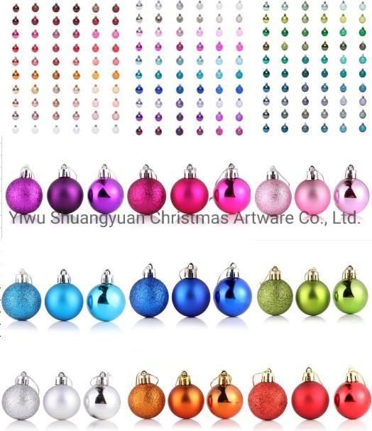 8cm High Quality Pink Plastic Christmas Ball Christmas Ornaments Christmas Tree Balls