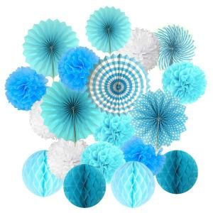 Umiss Paper Fan Set Birthday Baby Shower Wedding Festival Decorations