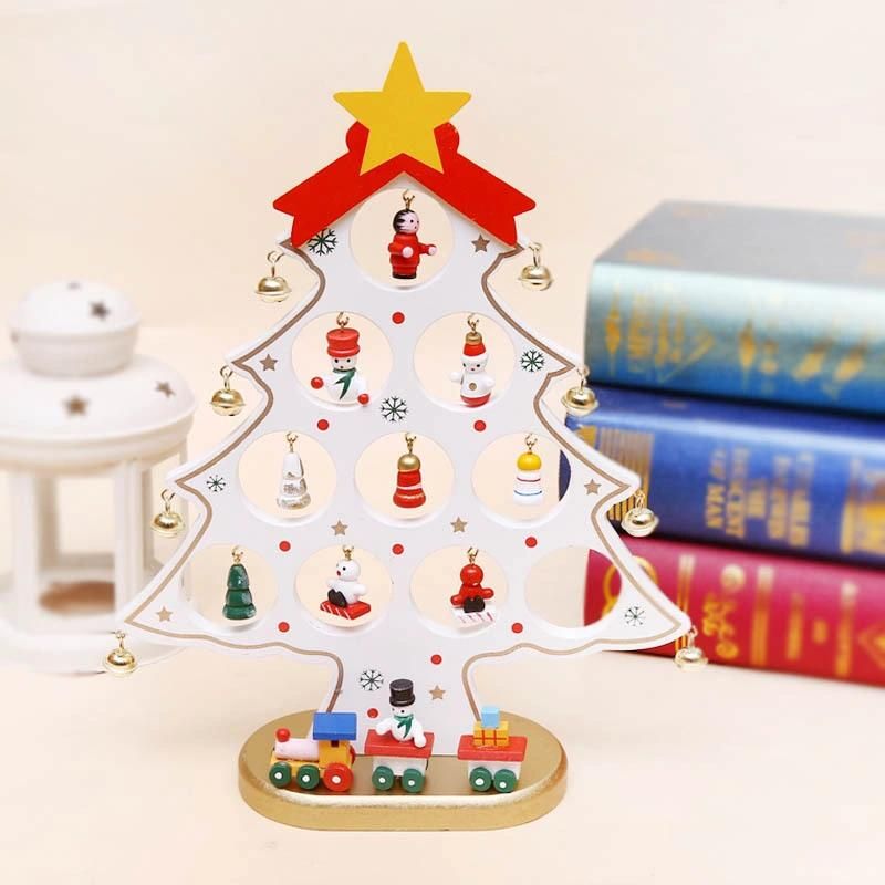 DIY Wooden Holiday Promotion Kid′s Children Gift Christmas Decoration Tabletop Christmas Trees