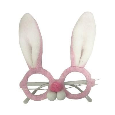 Plush Custom Craft Easter Bunny Ears Glasses Cheap Easter Decoration