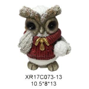 Factory Wholesale Resin /Polyresin Craft Christmas Gift Owl Statue
