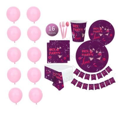 Happy Birthday Rose Gold Sweet 16 SPA Construction Mermaid Birthday Decorations Party Set