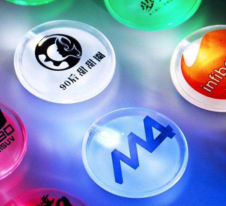 LED Lighting Plastic Name Badge Glowing ID Tag
