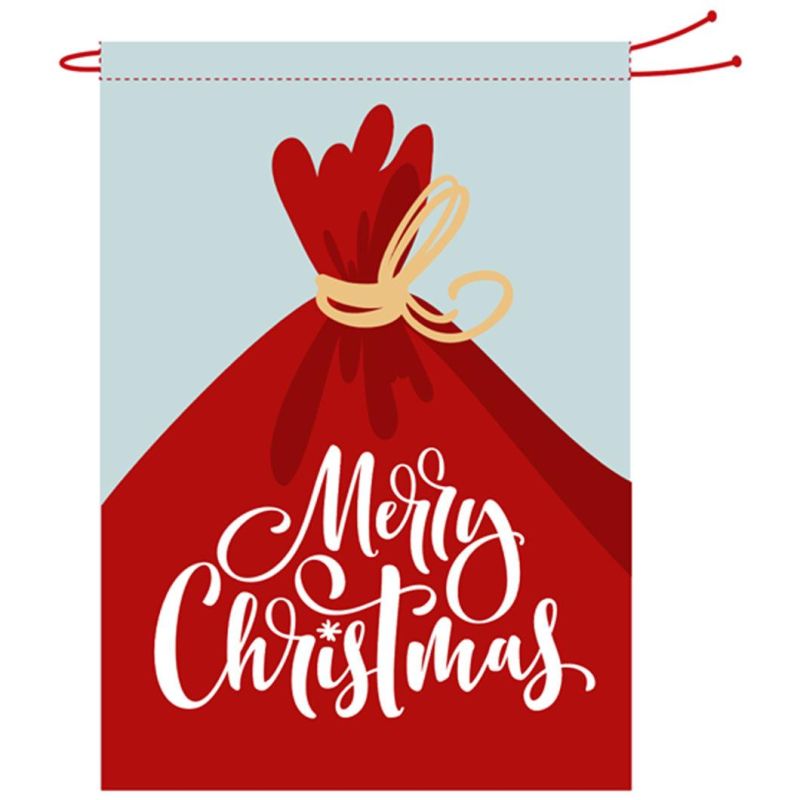 Manufacturer Texpro 2021new Christmas Santa Sack Christmas Cotton Canvas Gift Personalized Stocking Bag with Drawstring for Kids, Home Decoration