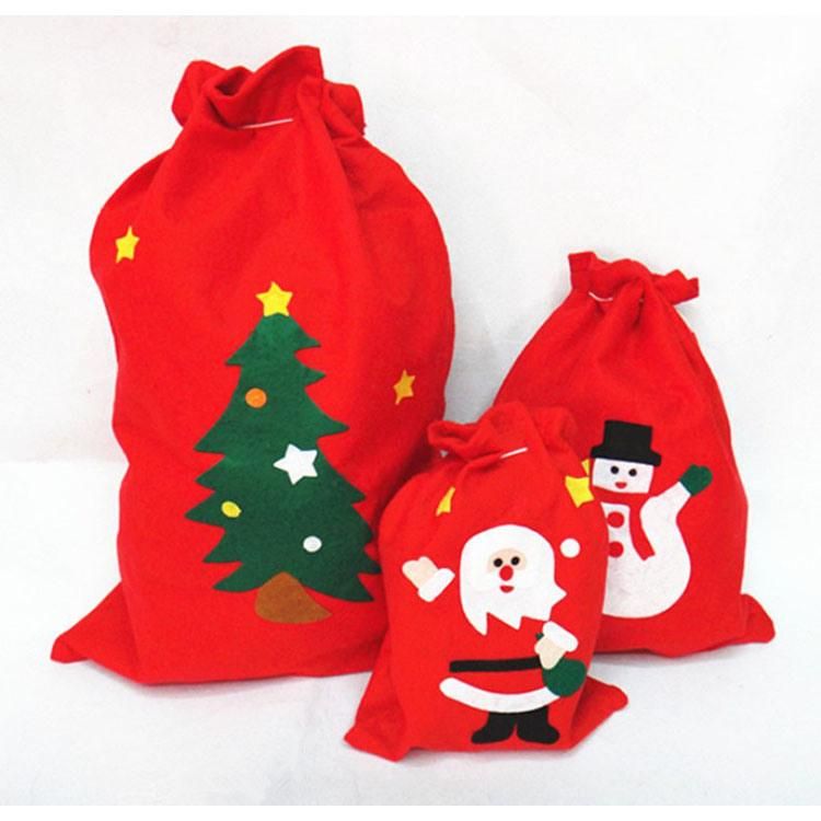 2019 Christmas Decorations Santa Sack Drawstring Christmas Bag Wholesale Gift Christmas Bag