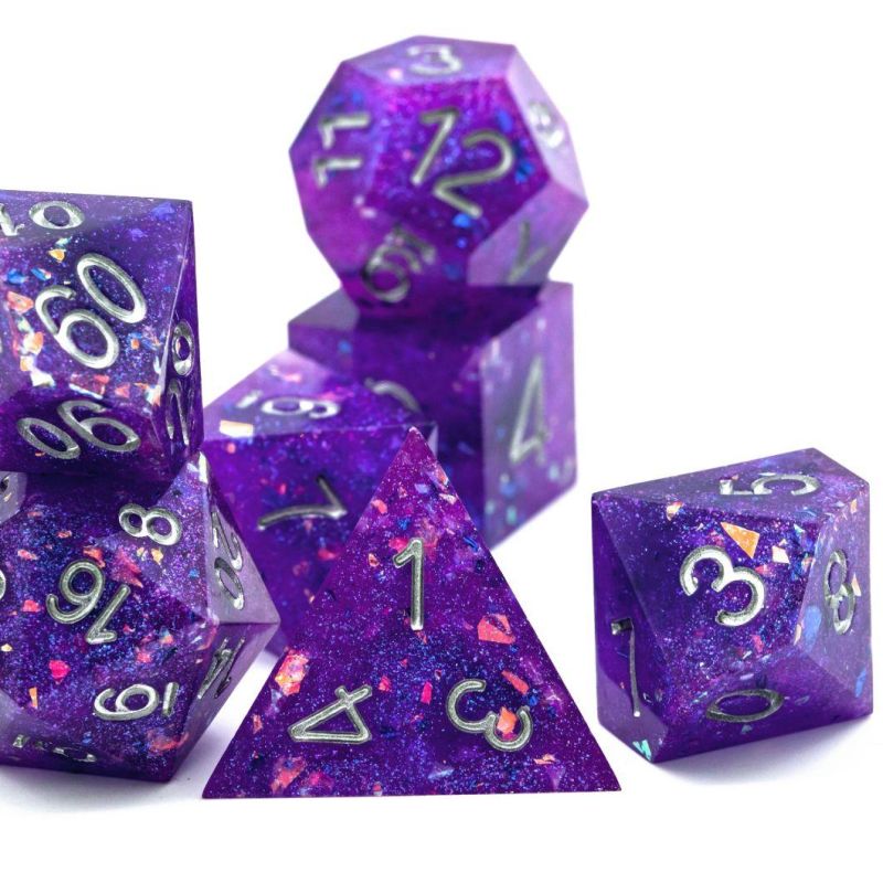 Game Dice Sets Dnd Polyhedral Custom Resin Sharp Edge Dice