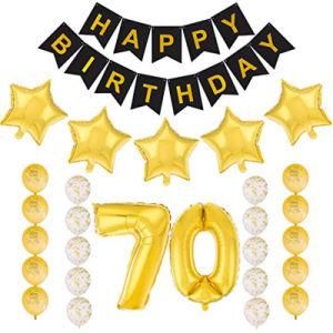 18&quot; Happy Birthday Banner 30/40/50/60/70 Years Old Birthday Party Decorations