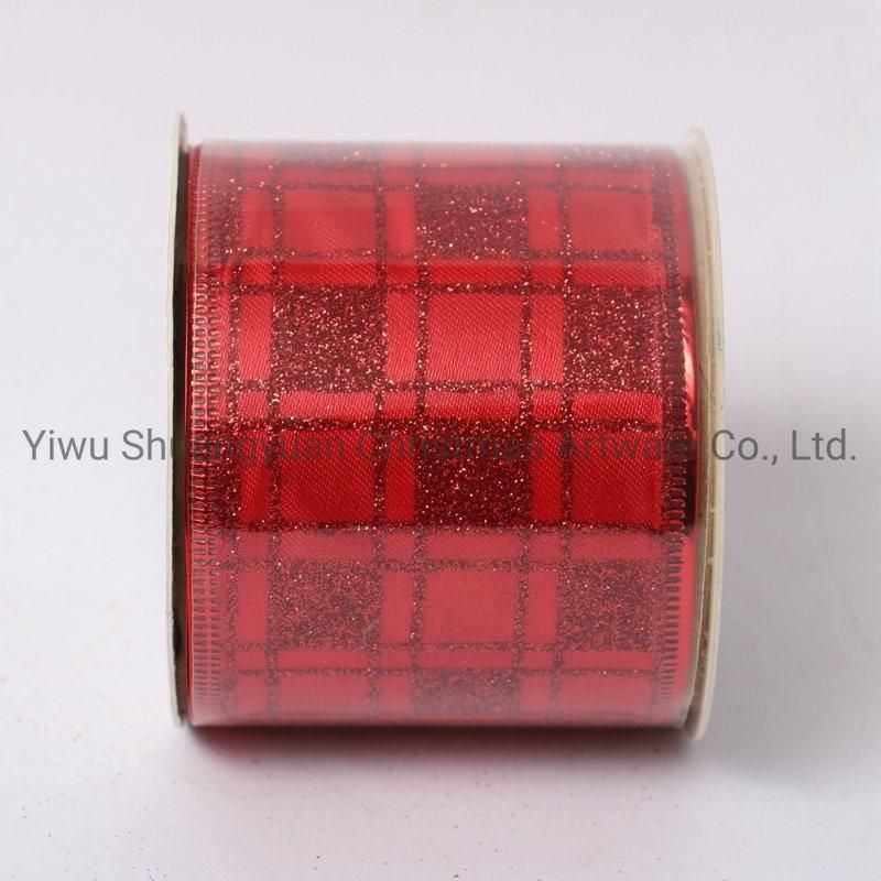 Christmas Ribbon Decor for Holiday Wedding Party Decoration Supplies Hook Ornament Craft Gifts
