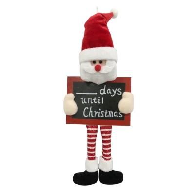 Wholesale Christmas New Plush Snowman Toy Gift Wooden Signs Home Decor Christmas Decoration Christmas Figurines and Dolls