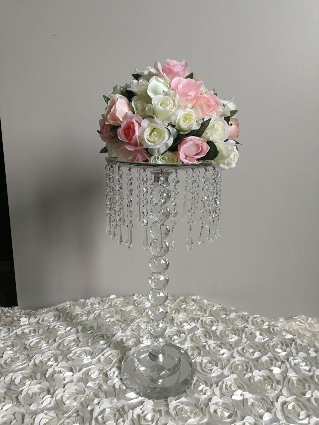 Event Party Supplier Cheap Base Crystal Flower Stand Wedding Decoration