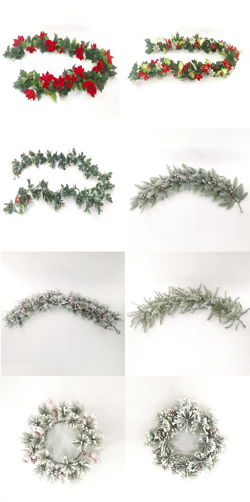 Artificial Vine Hanging Leaves Stems Outdoor Christmas Garland for Christmas