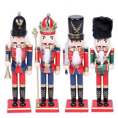 30cm Classic Wooden Nutcracker for Christmas Decoration