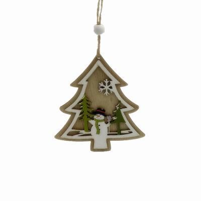 Christmas Tree Shape Wooden Hanging Decorations