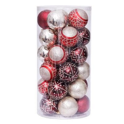 Glass Plastic Xmas Bauble Set Christmas Ball