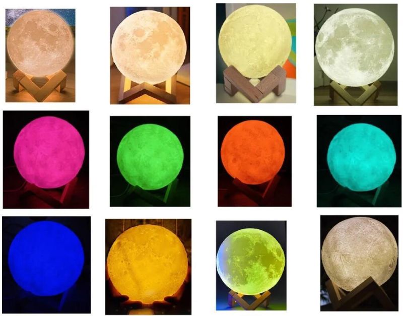 Colorful Mood Lighting Night Light LED Moon Lamps