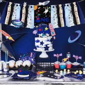 Pet Dog Birthday Banner Crown Cake Topper Party Props Supplies