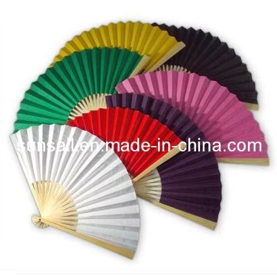 Colored Paper Hand Fan for Wedding Favor