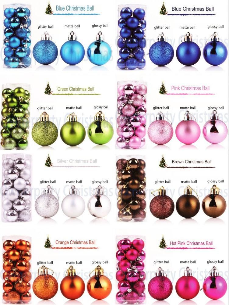 High-Quality Colorful Pet Clear Transparent Christmas Ball for Holiday Decoration