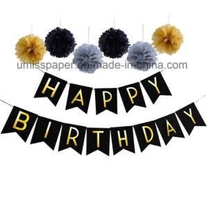 Factory Umiss Paper Happy Birthday Party Decorations Bunting Banner Cerebration Decoration