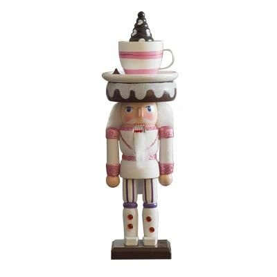 10&quot; Ice Cream Wooden Nutcracker, Festive Christmas Decor for Tables