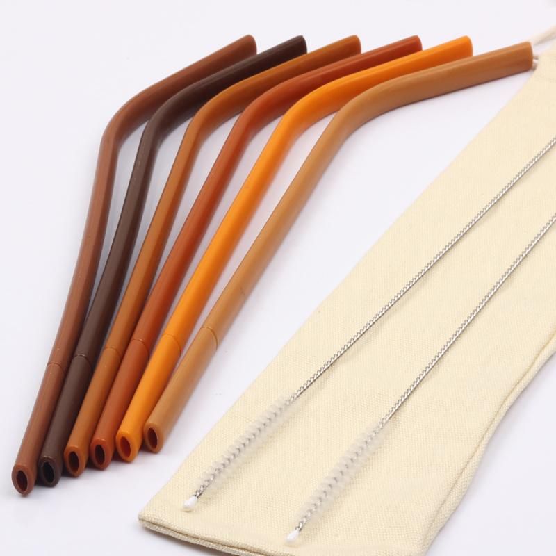 Silicone Coffee Straws BPA Free Reusable Straws, Coffee Straws