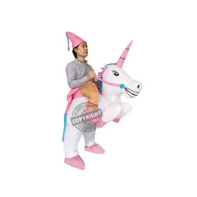 Party Costplay Inflatable Ride on Me Inflatable Unicorn Costume for Kids