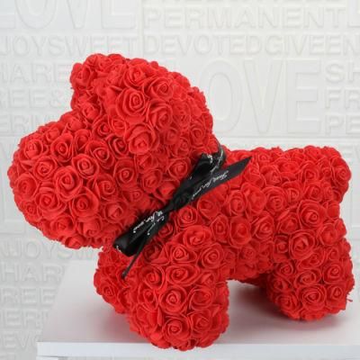 Products Artificial Foam Rose Dog for Wedding Gifts Rose Dog Rose Teddy