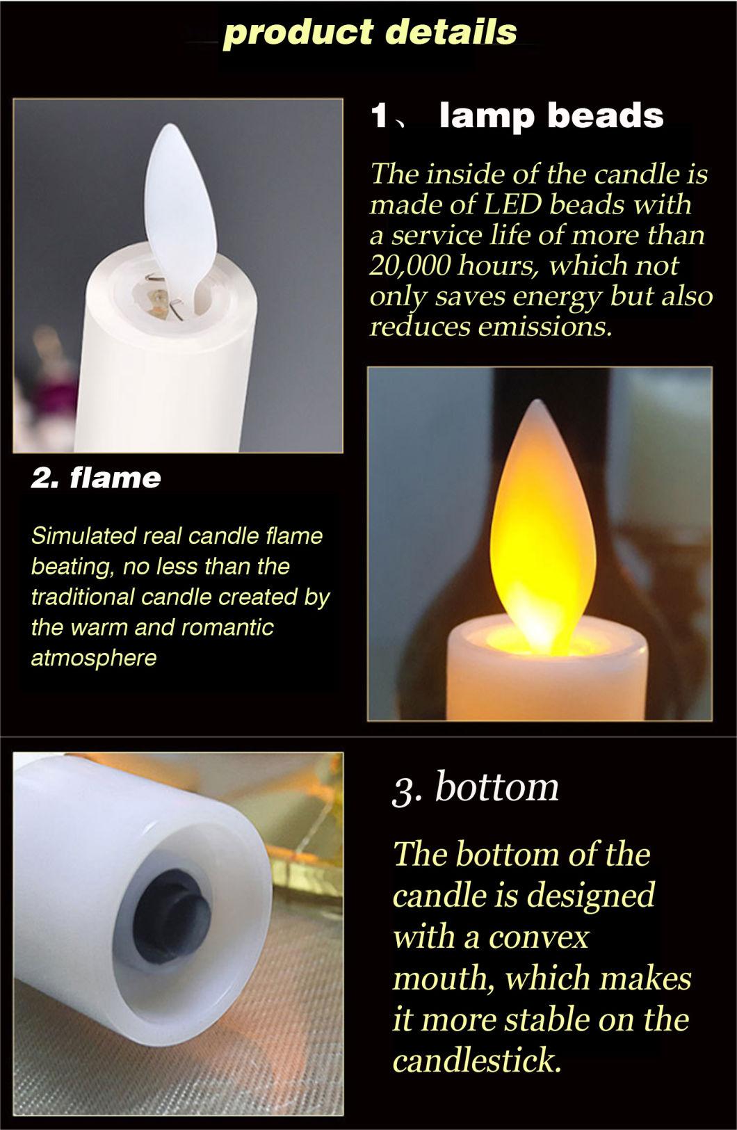 Homemory Battery Operated Flameless LED Taper Candles Lights