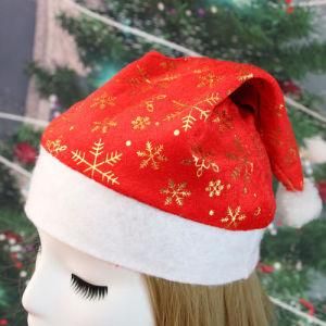 Merry Christmas Plush Red Hat Party Cap Flannelette Santa Hat for Adult