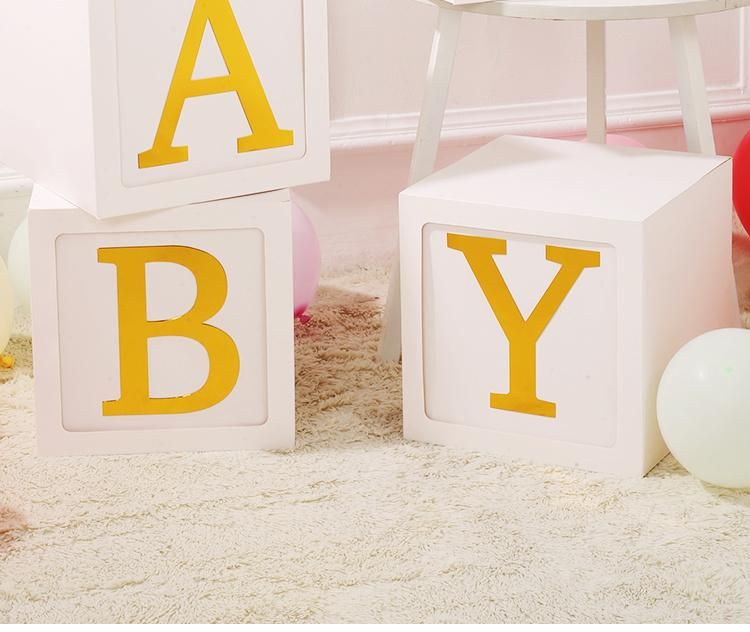 New Arrival White Balloon Box Wedding Decor Baby Event Party Gifts Box