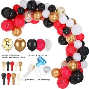 Amazon Red Black White Balloon Arch Latex Balloon Party Decorations